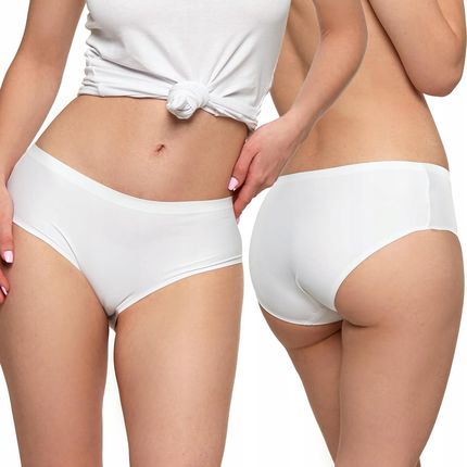 Moraj damskie Figi cięte Laserowo gładkie majtki Maxi Bikini XL