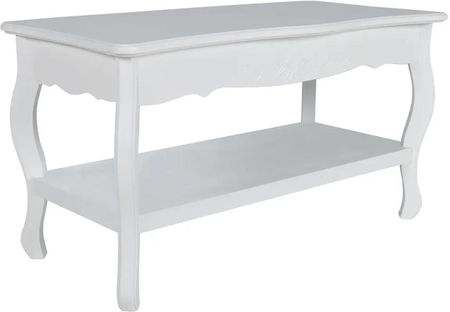 Zakito Home Stolik Dwupoziomowy Biały 87,5x42x44cm ZH60629