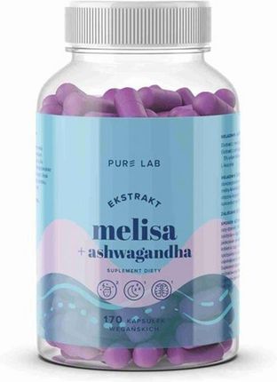 Kapsułki Aura Herbals Pure Lab Ekstrakt Melisa 150 mg + Ashwagandha 170szt.