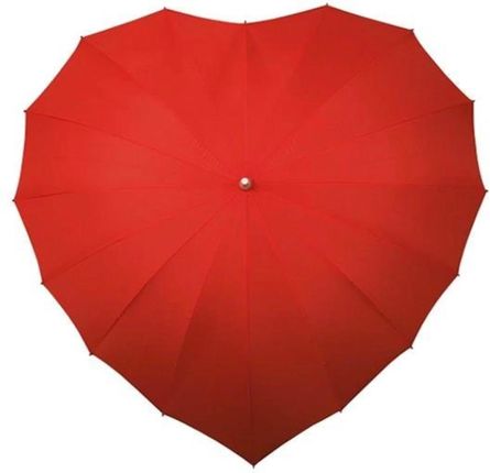 Impliva umbrella heart-shaped 110 cm polyester red