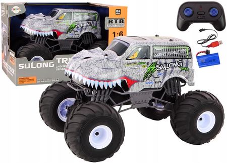 Leantoys Duże Auto Terenowe Zdalnie Sterowane 2.4G Rc 1:6 Dinozaur