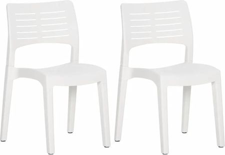 Zakito Krzesła Ogrodowe Pp 50X51X82cm Białe Z317729