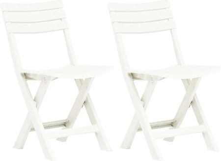 Zakito Krzesła Ogrodowe Bistro 2 szt. Białe 44X41X78cm Z48786