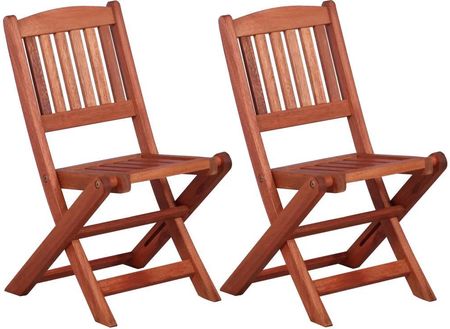 Zakito Krzesła Dla Dzieci Z Drewna Eukaliptusowego Składane 2szt. Z45583