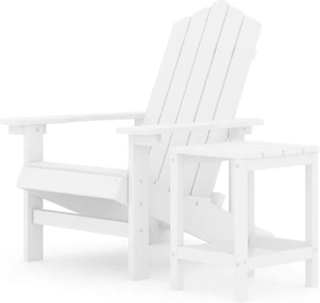 Zakito Krzesło I Stolik Ogrodowe Adirondack Biały Hdpe 73X83X92cm Z3095700