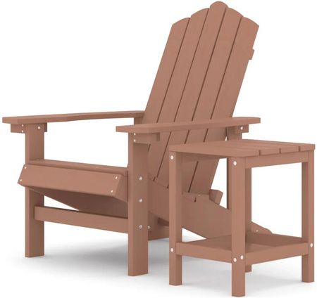 Zakito Krzesło I Stolik Adirondack Hdpe Brązowy 73X83X92cm Z3095702