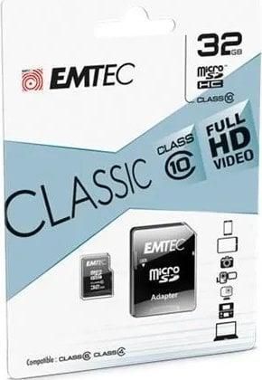 Emtec Karta Pamięć Flash 32 Gb Microsd Klasa 10 (ECMSDM32GHC10CG)