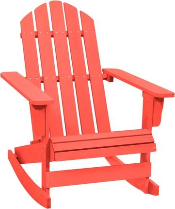 Zakito Fotel Bujany Drewniany Adirondack Czerwony 70X91,5X92cm Z315883