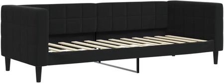 Zakito Europe Sofa Z Funkcją Spania 2-W-1 Aksamit Czarny 223x90x68cm (ZE354005)