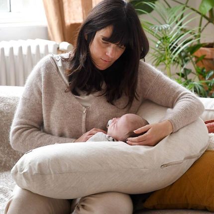 Beaba Ergonomiczna Poduszka Rogal Dla Kobiet W Ciąży I Karmiących Big Flopsy Linen Natural