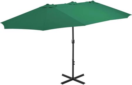 Zakito Podwójny Parasol Ochronny Uv Z Solidną Podstawą I Ekskluzywną Formą Zielony 460X270X246cm Z44867