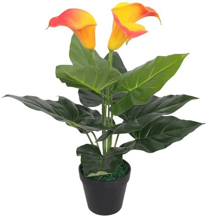 Zakito Europe Sztuczna Kalia 45cm Czerwono-Żółte Kwiaty (ZE244442)