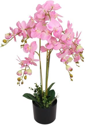 Zakito Europe Sztuczna Orchidea Różowa 75cm 9 Liści 43 Kwiaty (ZE244426)