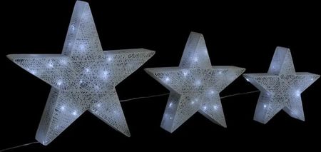 Zakito Europe Gwiazdy Świąteczne Dekoracyjne Zestaw 3szt. (L m S) (ZE329774)