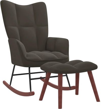 Zakito Europe Fotel Bujany Z Podnóżkiem Ciemnoszary 61x78x98cm (ZE328151)