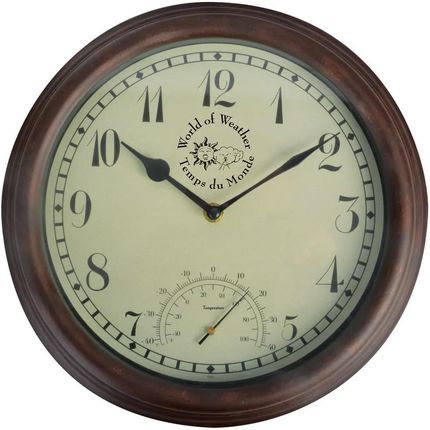 Zakito Home Zegar Dworcowy Tf007 Esschert Design 30,5X5,1Cm Brąz (Zh411487)