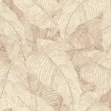 Rasch Tapeta Dekoracyjna Wzór Liście 3D Beż Winylowa
