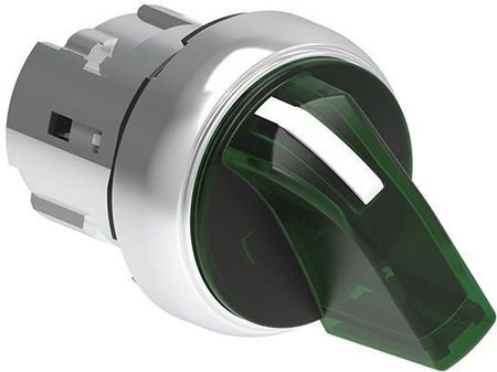 Lovato Przełącznik 3 Poz. 1-0-2 Metalowy Podświetlany Fi22mm Zielony LPSSL1303