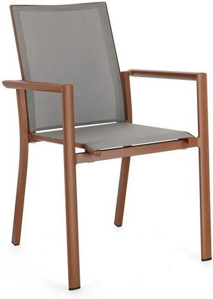 Homms Krzesło Ogrodowe Konnor Brązowe Textilene 663304