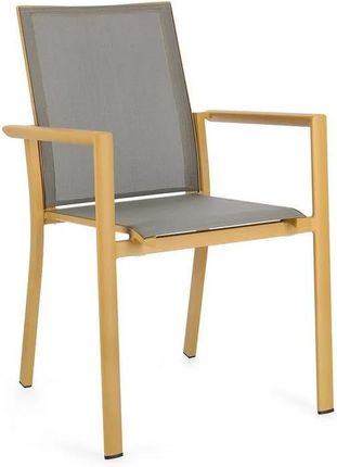 Homms Krzesło Ogrodowe Konnor Żółte Textilene 663303