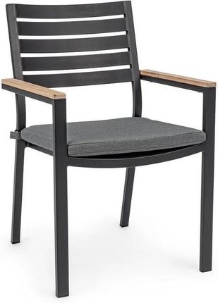 Homms Krzesło Ogrodowe Belmar Yk13 Czarne Aluminium 663609