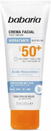 Babaria Sun Face Wodoodporny Krem Do Opalania Twarzy Spf 50+ 75ml