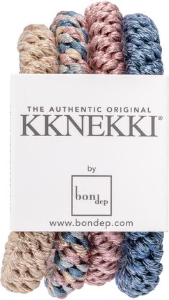Bon Dep Kknekki Bundle - Zestaw Gumek Do Włosów Pink/Blue/Beige Glitter Mix