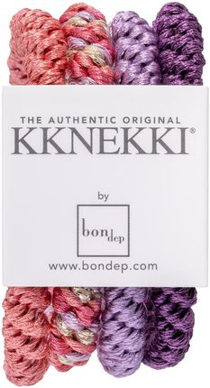 Bon Dep Kknekki Bundle - Zestaw Gumek Do Włosów Pink/Purple