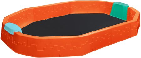Piaskownica plastikowa Duża 224,5x150x25cm Pomarańczowy