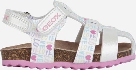 Geox Sandały dla dziewczynki B252RA00004-C0653 Białe