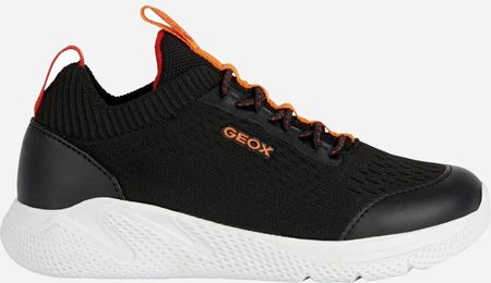 Geox Buty sportowe chłopięce J25GBA0006K-C0038 Czarny/Pomarańczowy