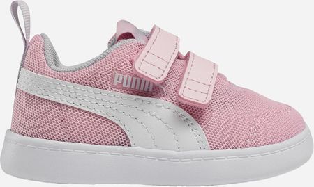 Puma Tenisówki dziecięce dla dziewczynki na rzepy Courtflex v2 Mesh V 37175908 Różowe