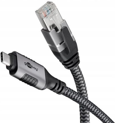Goobay Ethernet cable USB-C 3.2 Gen1 male > RJ-45 male 2m Czarny (70698)