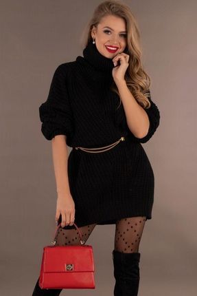 Sweter Joriana Black rozmiar - ONE SIZE CZARNY
