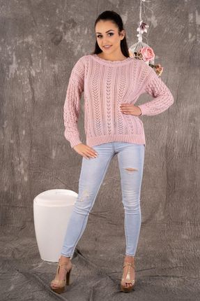 Sweter Etsaman Powder rozmiar - ONE SIZE RÓŻOWY