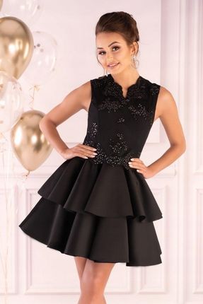 Sukienka Karieela Black 90543 rozmiar - S CZARNY