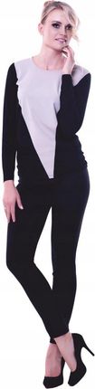 Czarna geometryczna bluzka damska : Kolor - czarny, Rozmiar - 40