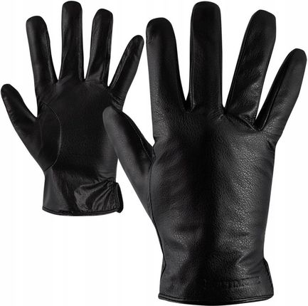 Czarne Rękawiczki skórzane męskie polar miś BELTIMORE K33 czarny L/XL