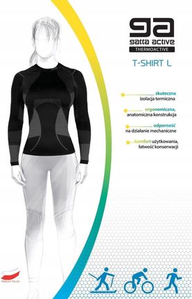 Koszulka T SHIRT L WOMEN THERMOACTIV AMA Kolor(black-grey) Rozmiar(XL)