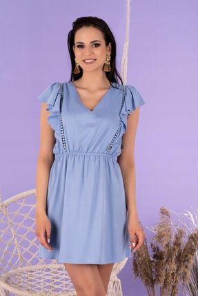 Sukienka Lauream Blue D141 rozmiar - L NIEBIESKI