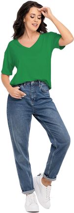 Koszulka damska oversize z krótkim rękawem PATTY zielona