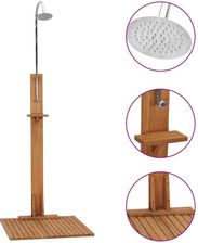 Zakito Prysznic Ogrodowy Z Drewna Tekowego Orze�wiaj�ca K�piel Na �wie�ym Powietrzu! Z312276