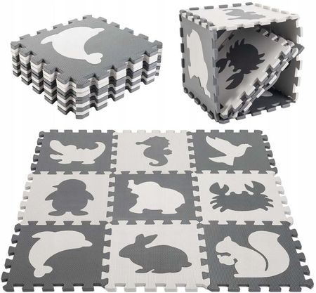 Kontext Piankowa Puzzle Czarny 85x85x1cm 9 Elementów