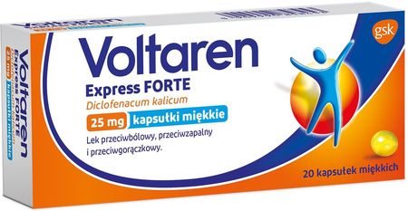 Voltaren Express Forte 25mg 20 kapsułek miękkich