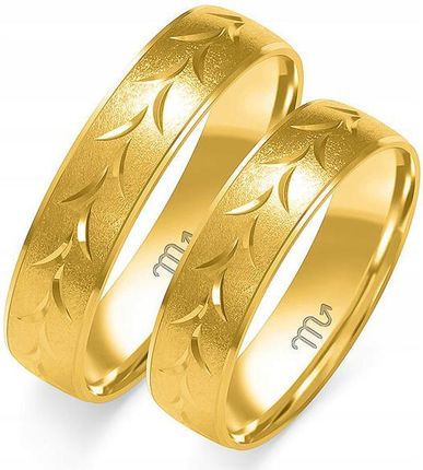 Lovrin Ślubna obrączka złota 14k 585 roz 8 9 10 wyjątkowy wzór grawer