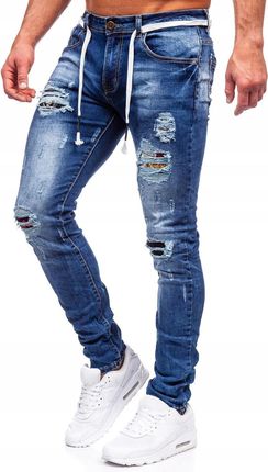 Spodnie Jeansowe Granatowe E7789 Denley_s