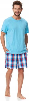 Piżama MNS 454 A23 Kolor(niebieski-krata) Rozmiar(XL)