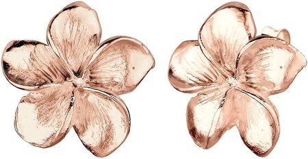 Elli Damskie Kolczyki Sztyfty Kwiat Frangipani Nature Flower Filigranowe W Srebrze Próby 925 Sterling Silver