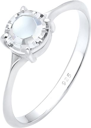 Elli Damski pierścionek zaręczynowy z kryształami ze srebra 925 Sterling Silver Pierścionki