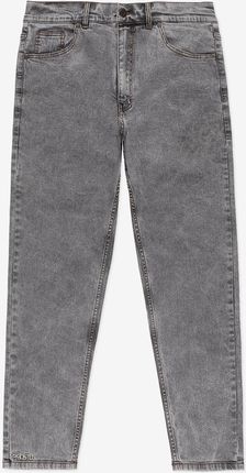 Męskie szare spodnie jeansowe Prosto jeansy Tapered Gotik Gray XL